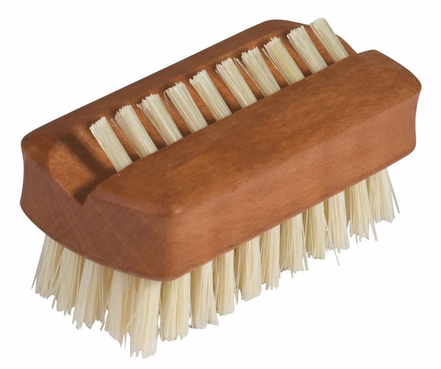 Pearwood Travel Nail Brush with upper row