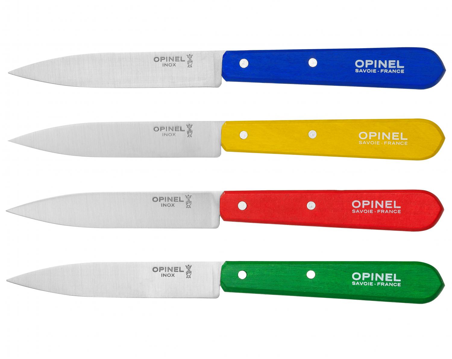 No.112 Plain Kitchen Paring Knives - Set of 4 - Classic Colours
