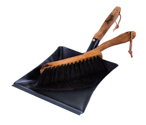 Dust Pan and Brush vintage set - Oak