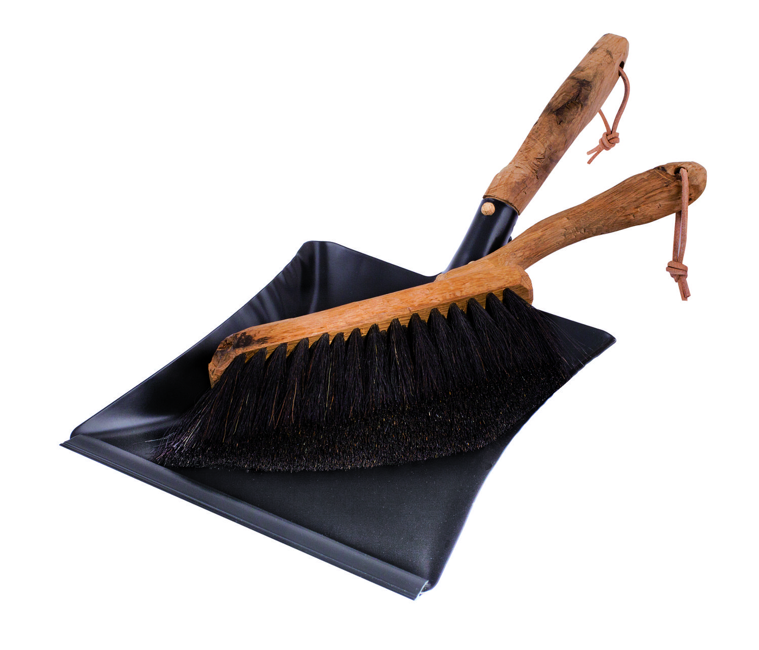 Dust Pan and Brush vintage set - Oak