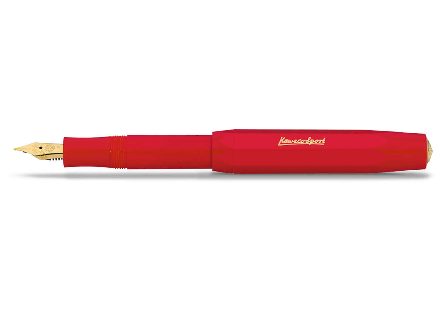 Kaweco Classic Sport Fountain Pen - Red - Medium Gold Nib & logo