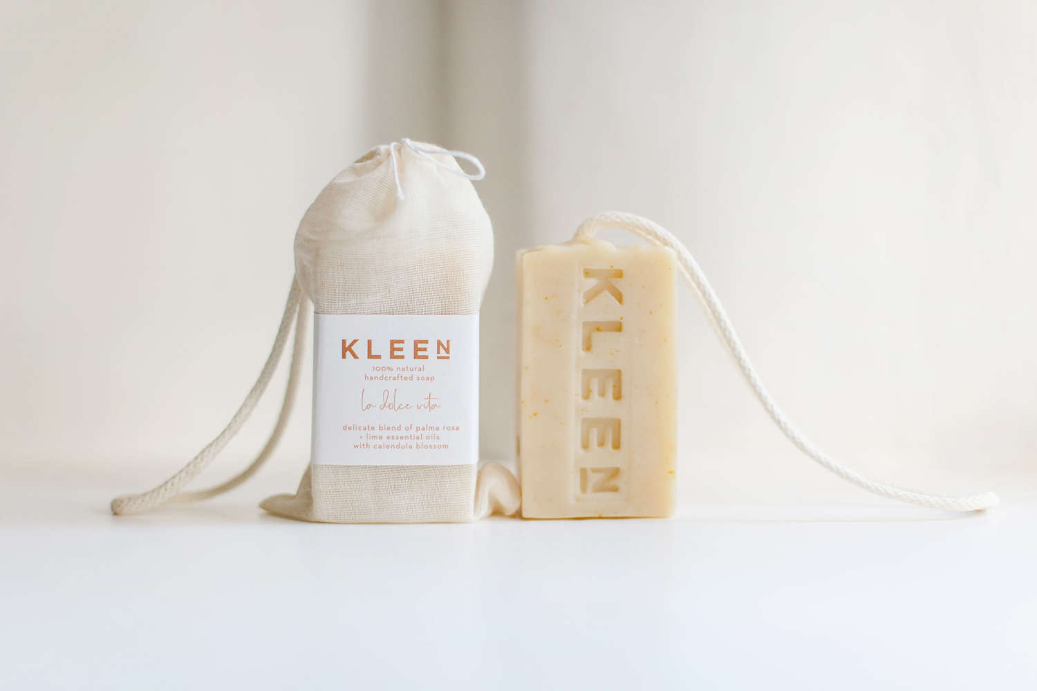Dolce Vita - Kleen 100% Natural handcrafted soap on a rope - 160g